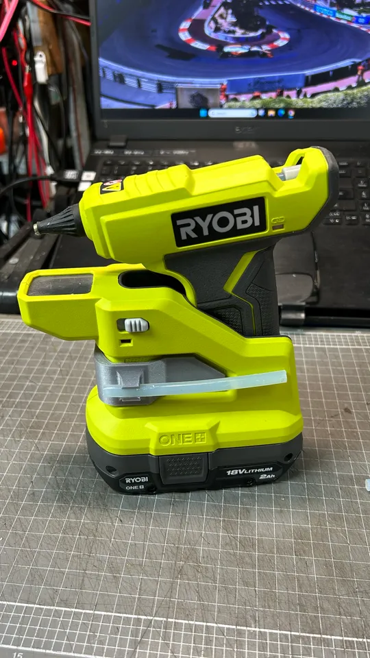 Ryobi P306 Glue Stick Holder by TankerTech, Download free STL model