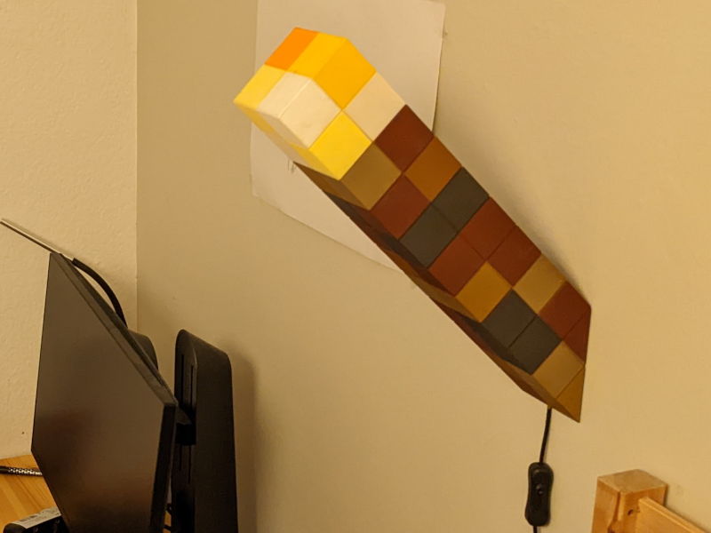 Minecraft Torch Wall Lamp