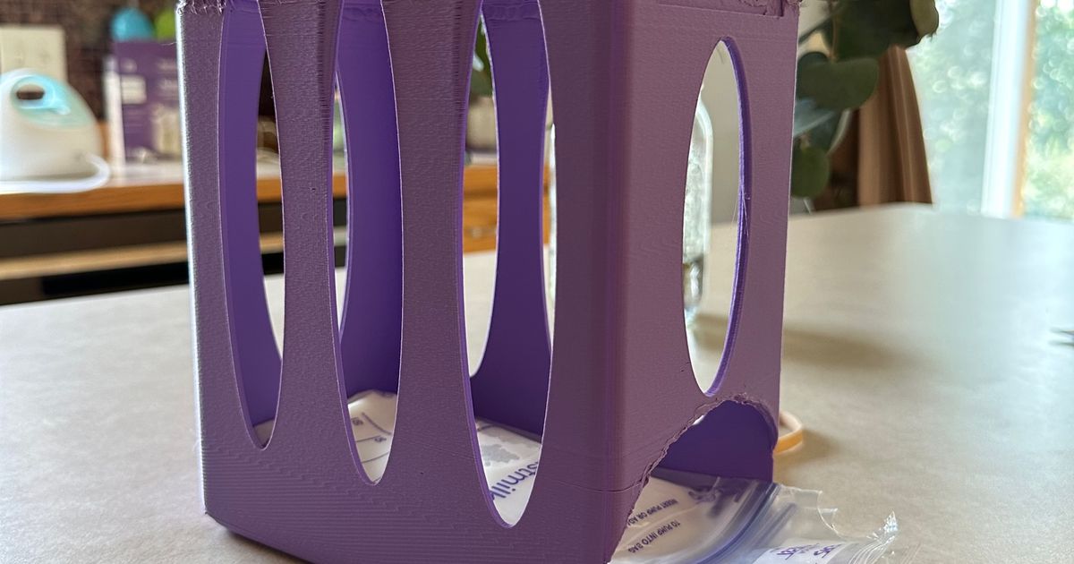 Breast Milk Bag Holder by Gohmanopolis Download free STL model
