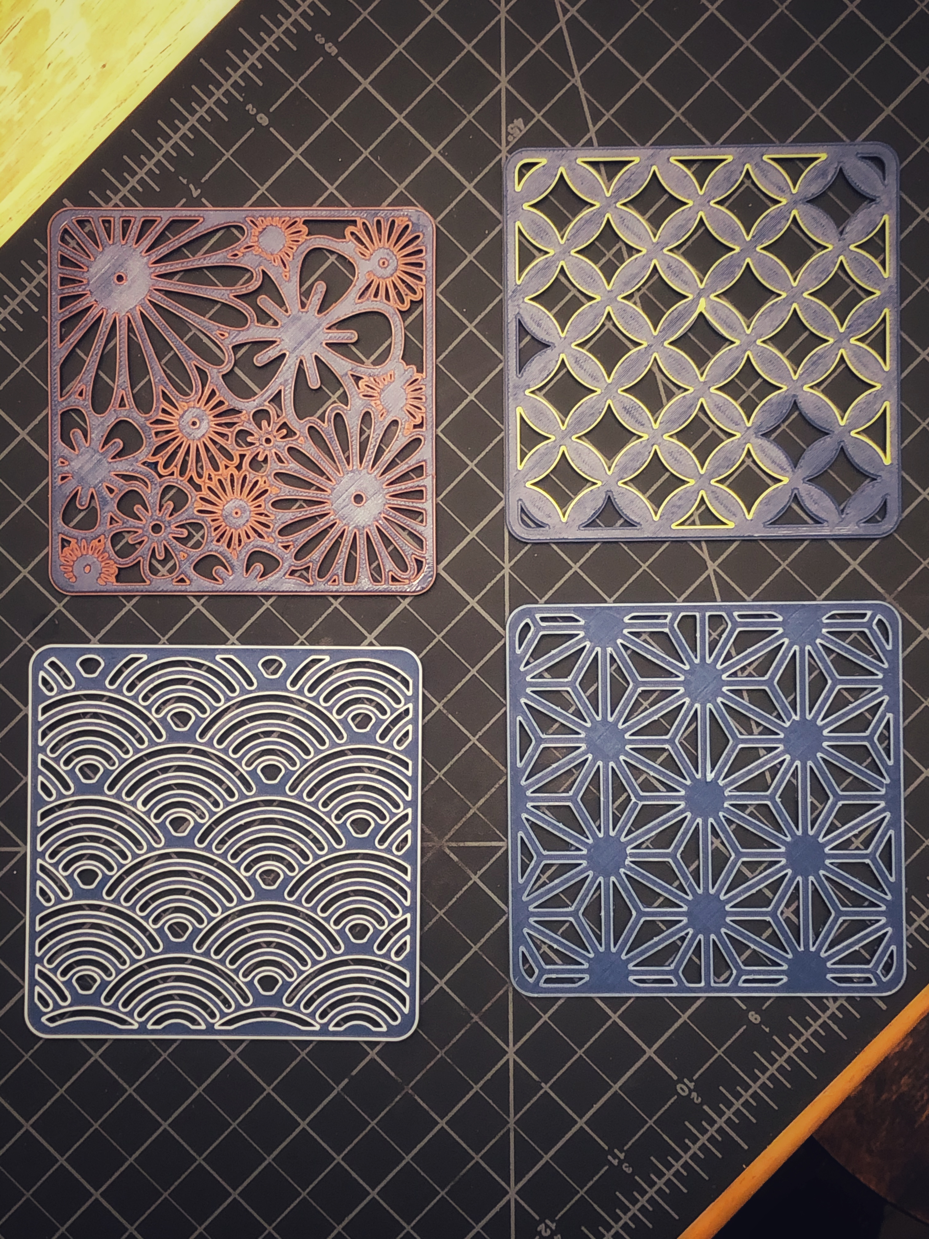 Japanese Pattern Coasters for FDM