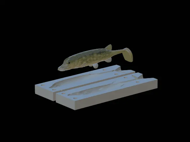 AM bait pike fish 13cm hoof form for predator fishing