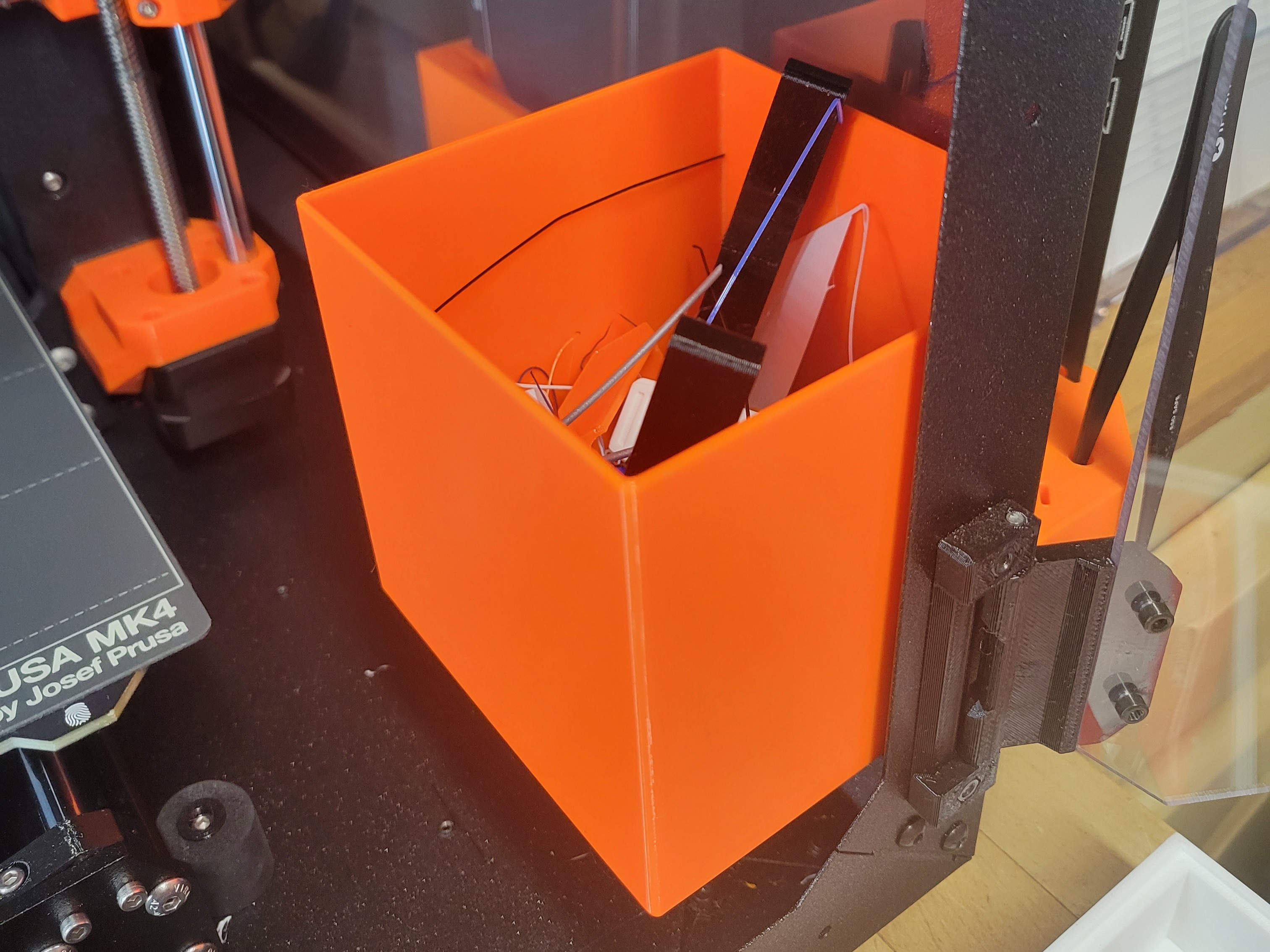 Waste Basket for Original Prusa Enclosure by Phil Caruso