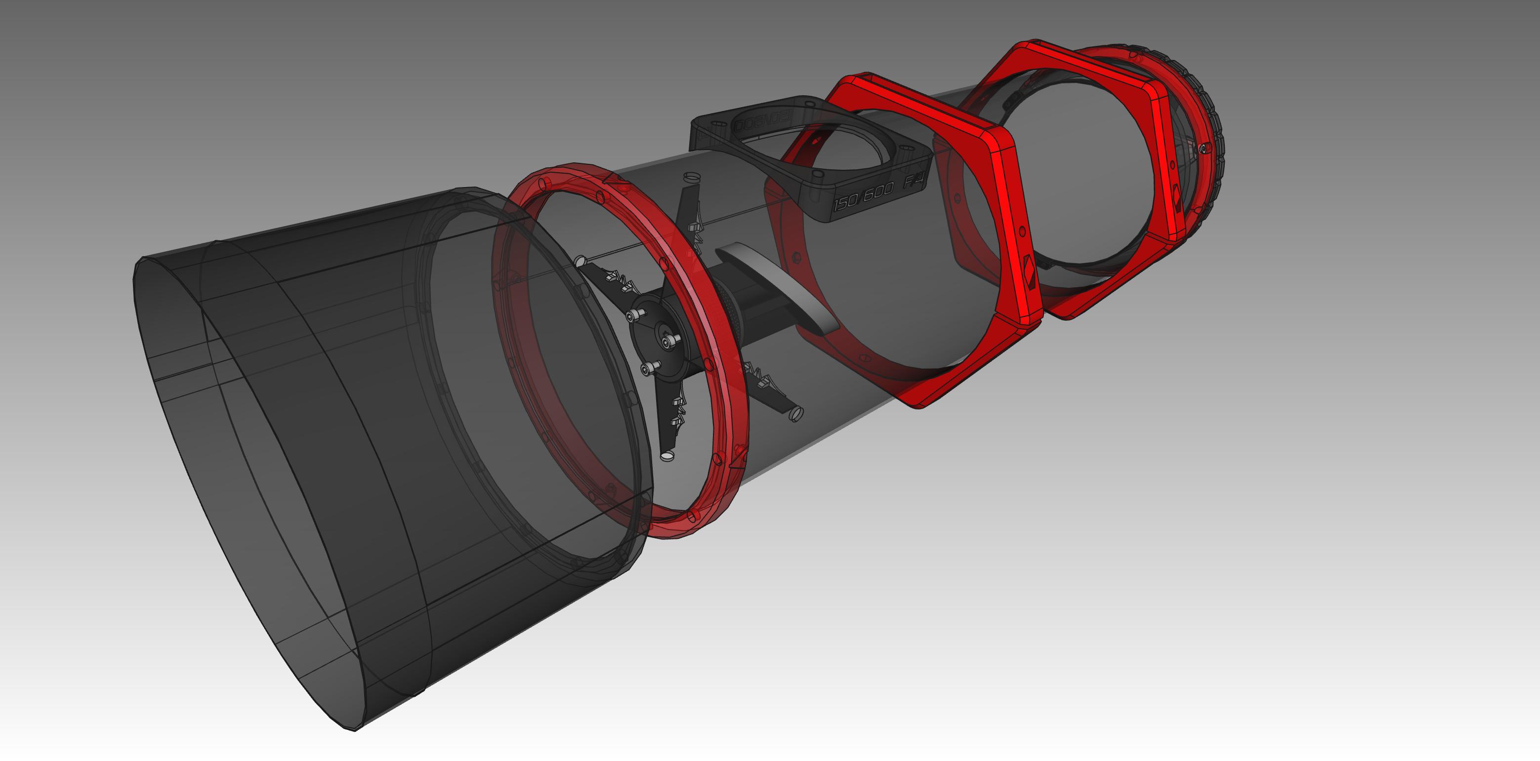 Newtonian Astrograph - Printed Parts