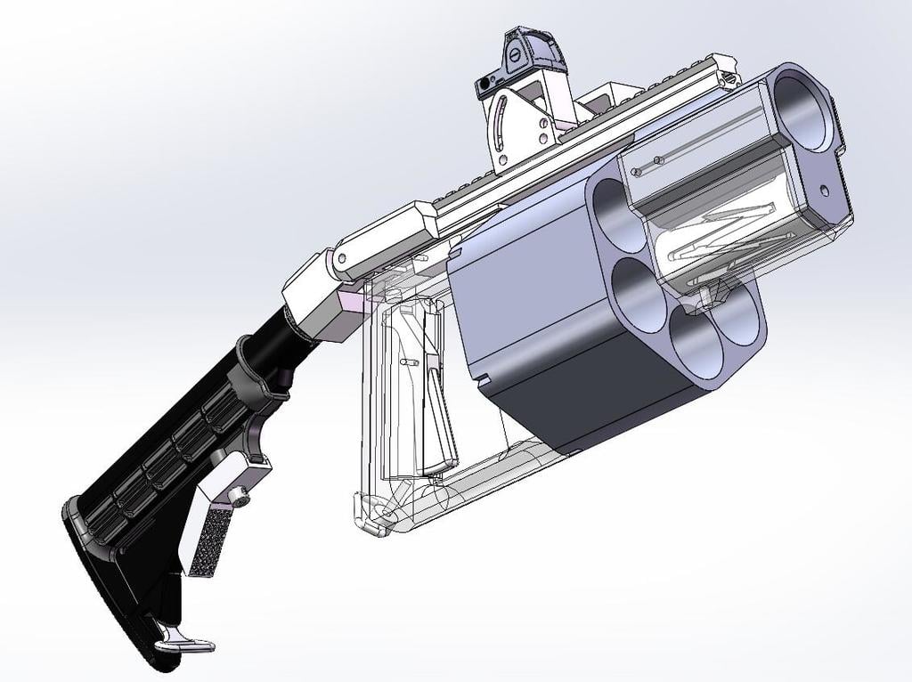 Airsoft sci-fi Multi grenade luncher