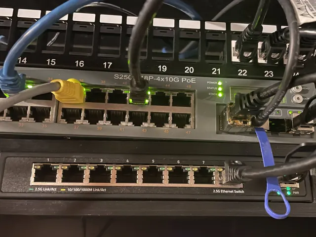 HORACO 8 Port 2.5GbE and 10GbE Ethernet Switch rack mount bracket -Mokerlink Sodola Nicgiga
