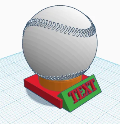 customizable text baseball stand