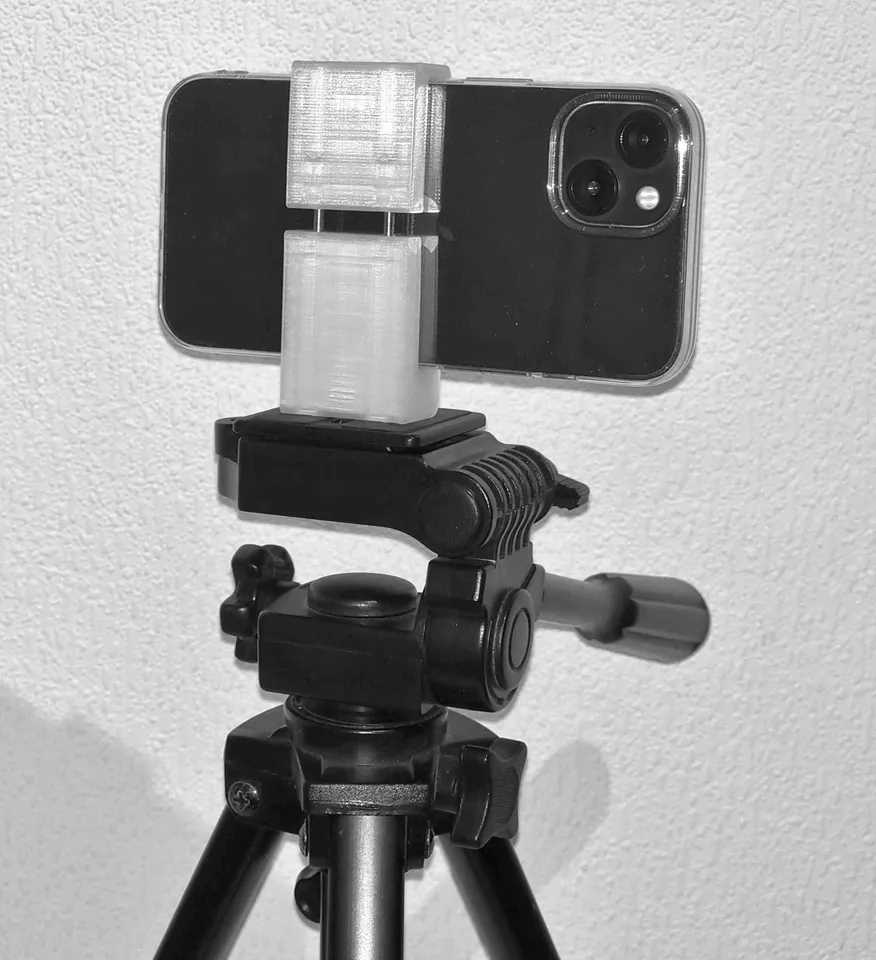 Phone Holder for Tripod by eSeL | Download free STL model | Printables.com