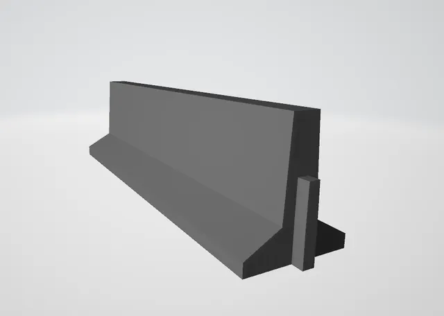 1:35 printable traffic barrier and mold - for dioramas (adjusted)