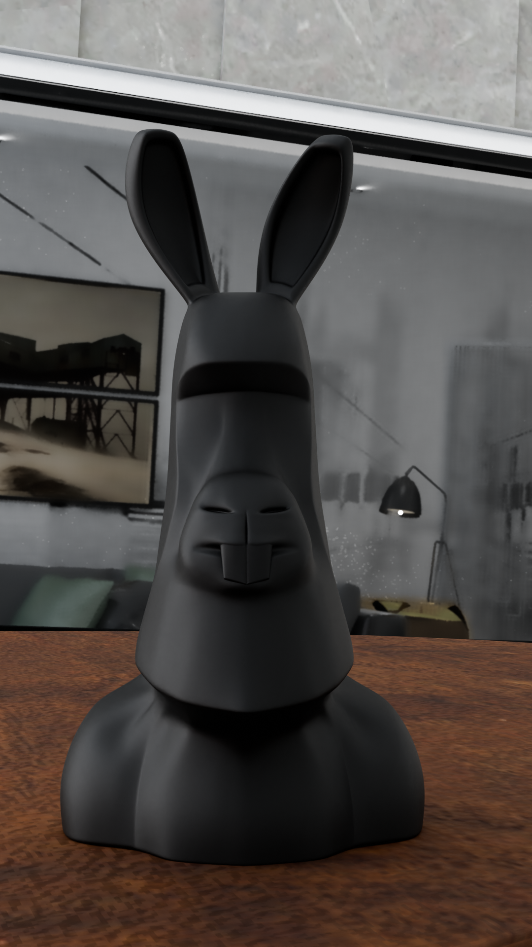 Moai Easter Island Bunny Cursed edition