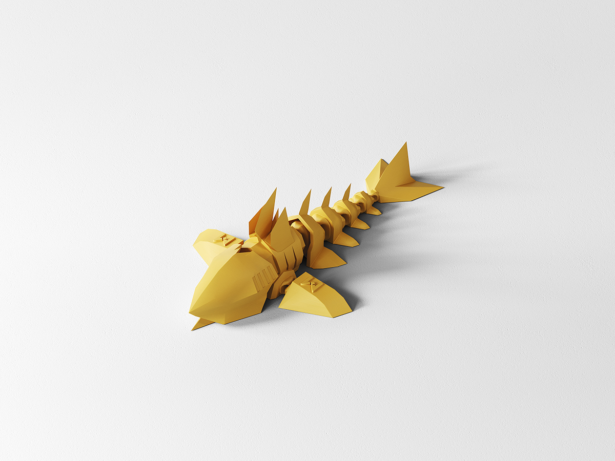 JOINTED AND POSABLE SHARK