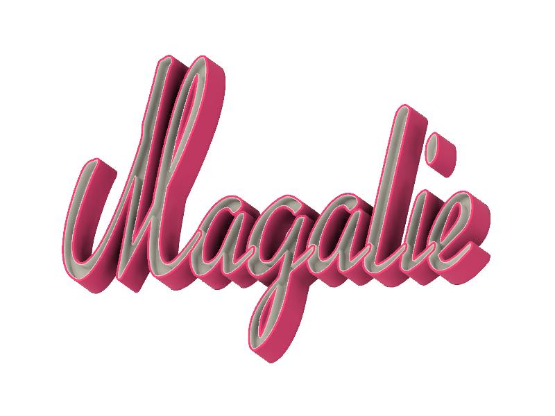 Magalie name sign by Qtronik | Download free STL model | Printables.com