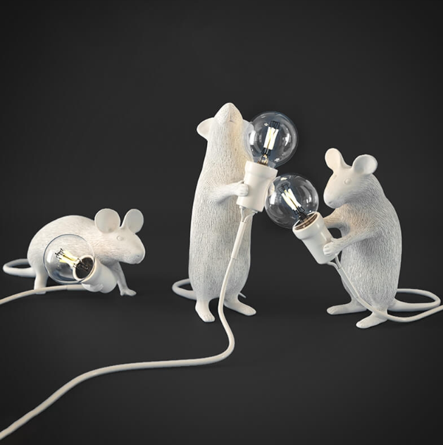 cool mouse lamps 3D model thumbnail