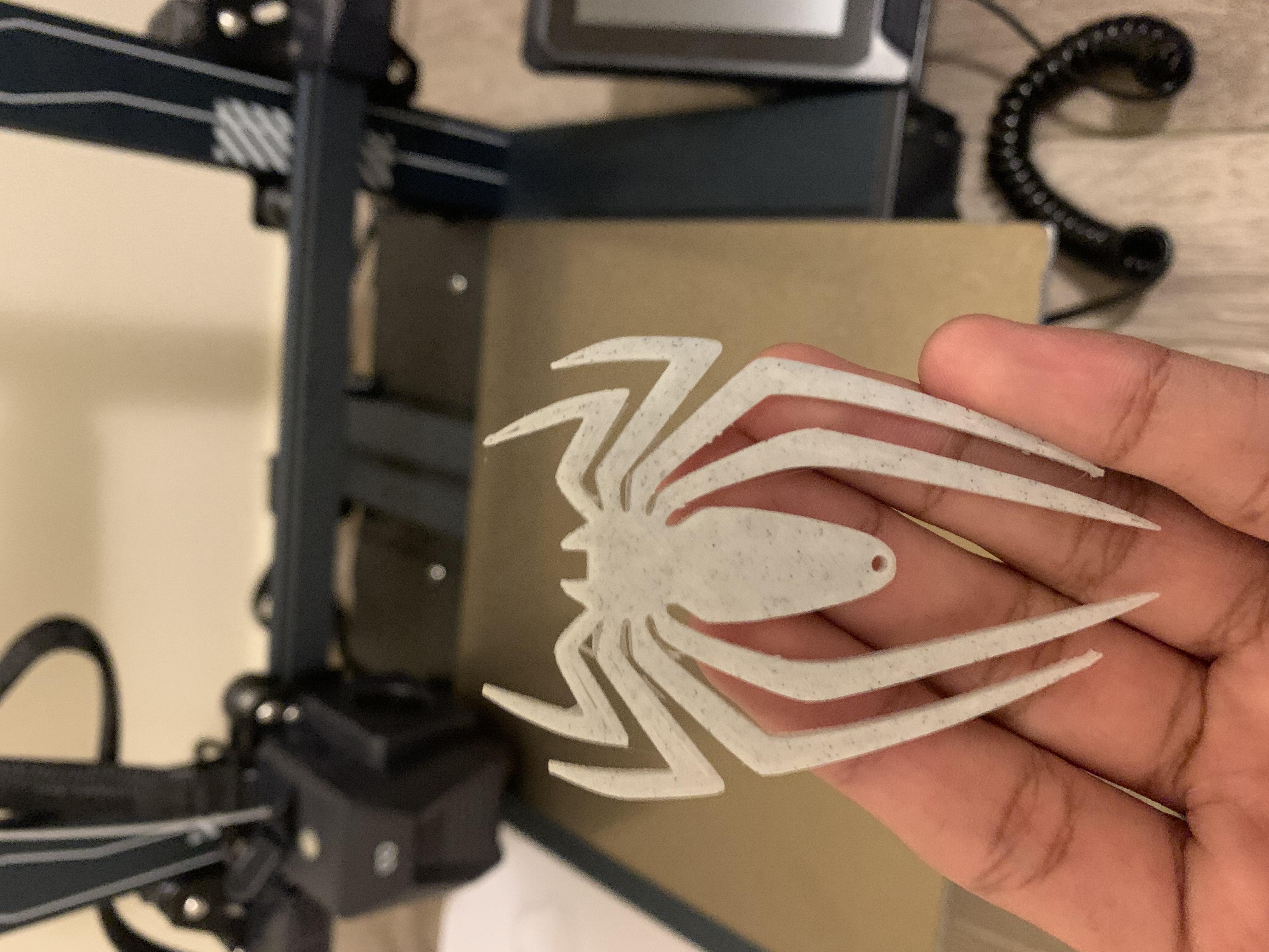 Miniatura 3 do modelo 3D Spiderman Logo Keychain