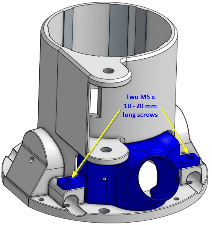 Bosch 1617 Fixed Base Dust Collection Adapter 1.25