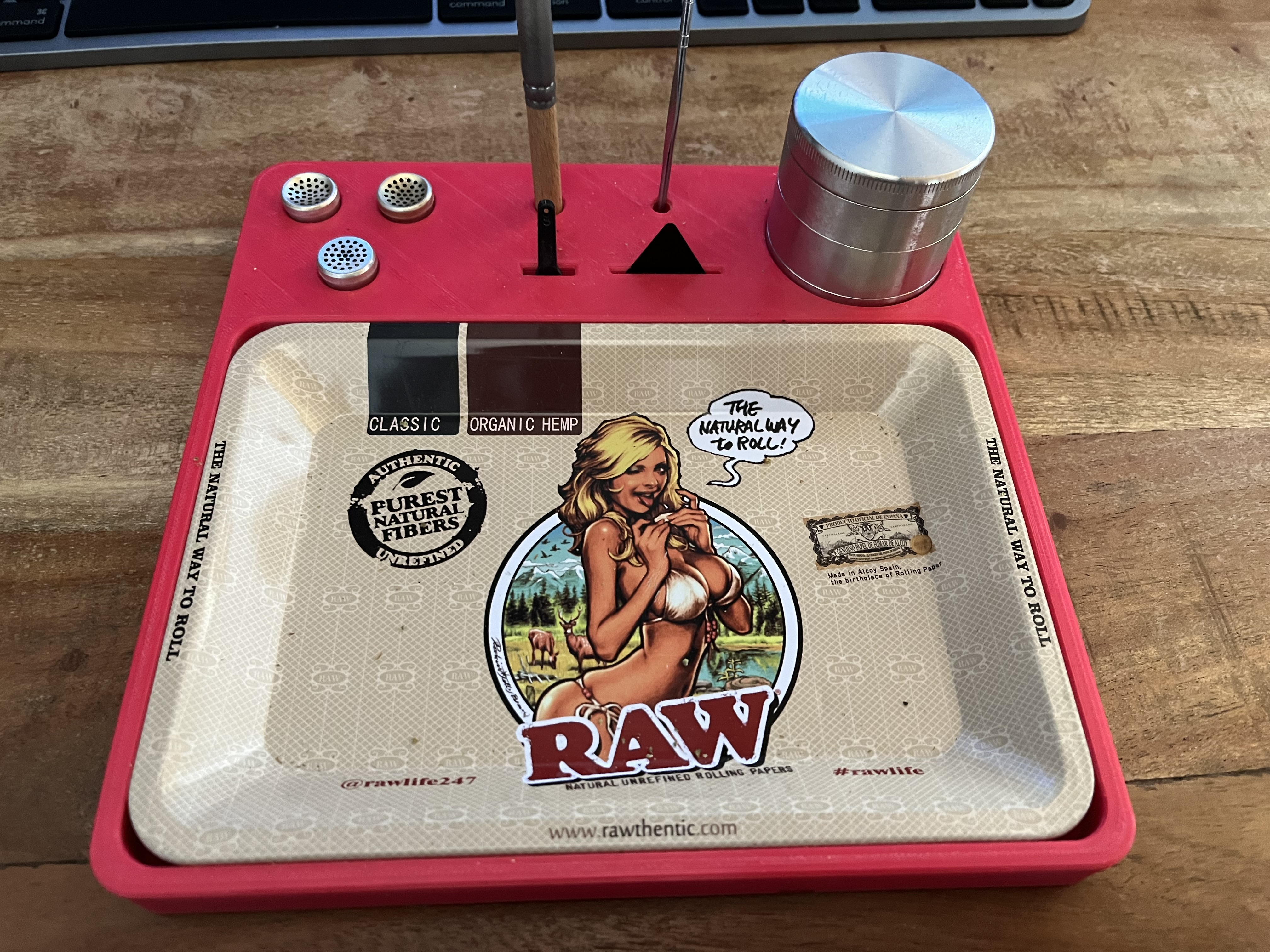 Stoner Organizer for Grinder, dosing capsules, brush, rolling tray etc.