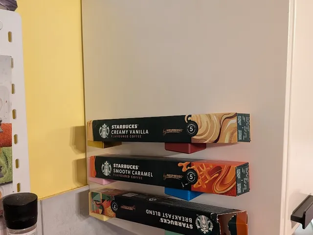 Nespresso floating shelves