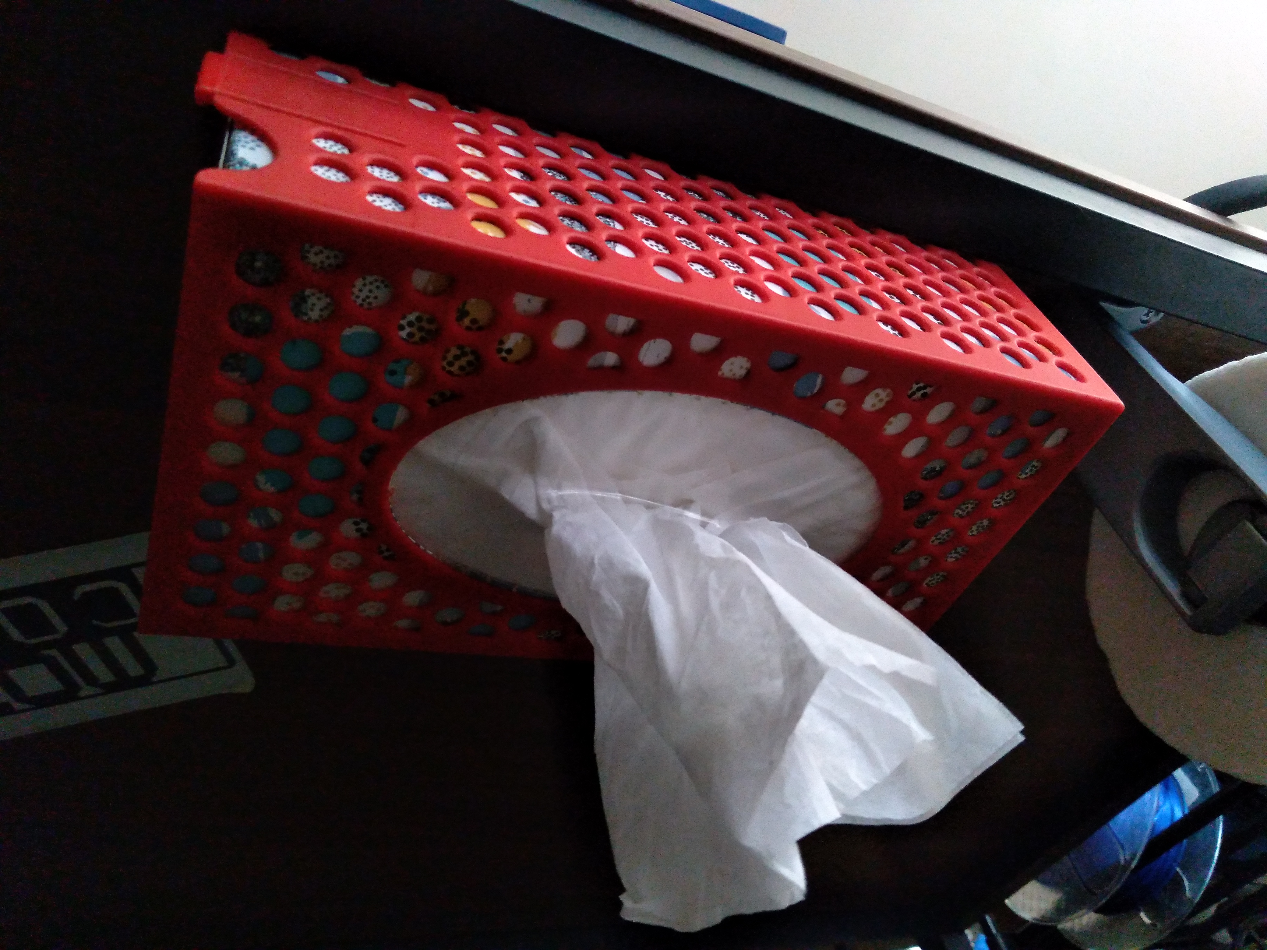 Under Desk or Wall Mounted Tissue Box Holder
