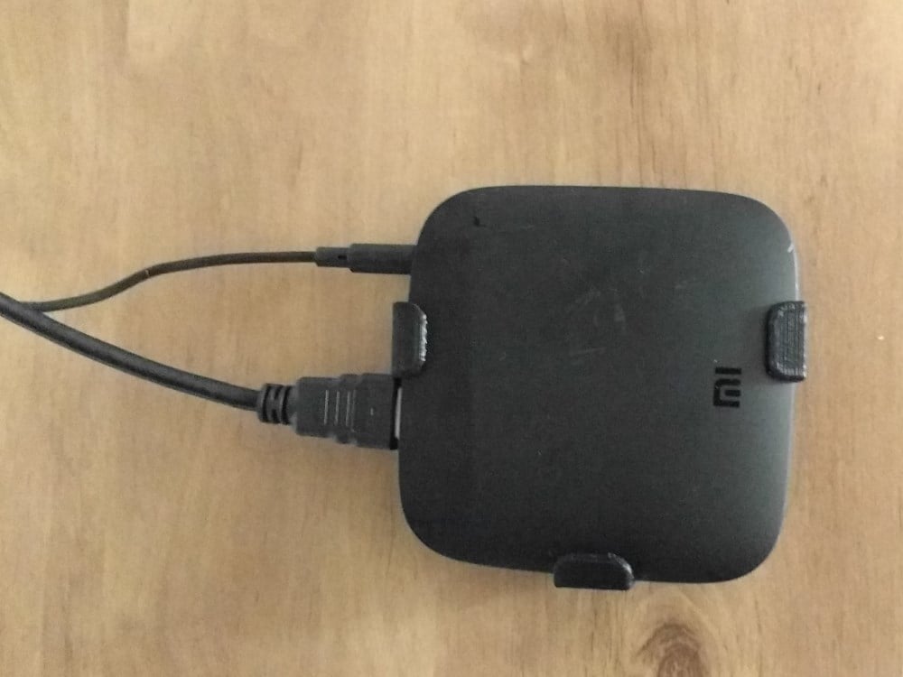 MiBox 3 Wall Bracket (cables from left)