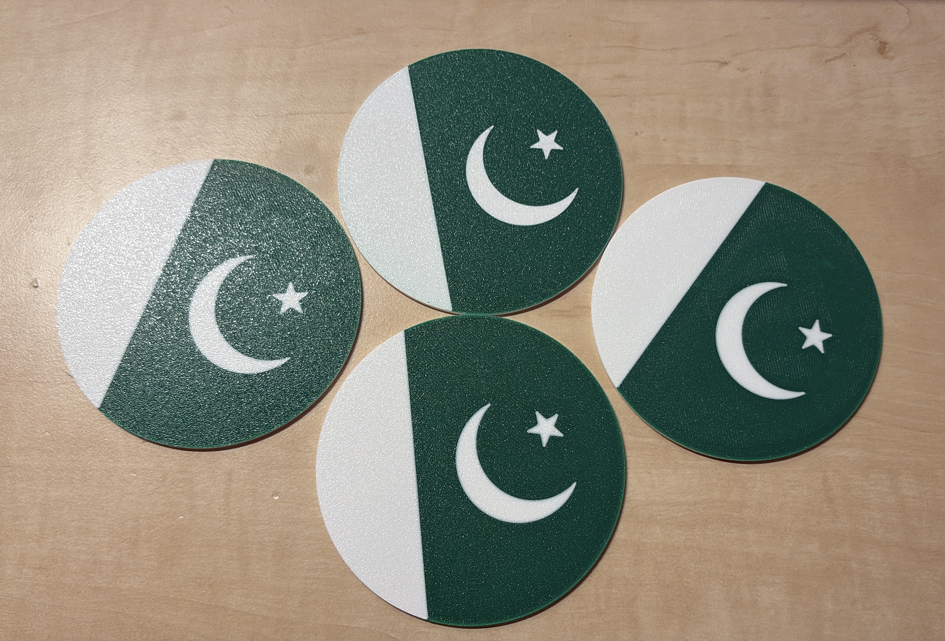 Coaster with Pakistan flag MMU (multicolor)