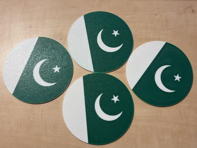 Coaster with Pakistan flag MMU (multicolor)