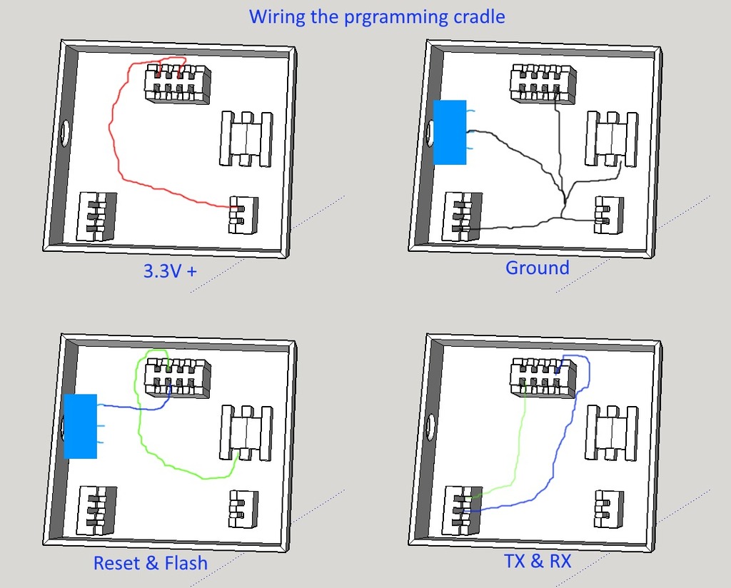 Miniatura 4 do modelo 3D ESP 01 Programming Cradle