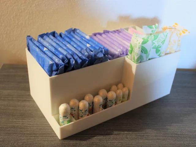 Organizer for sanitary pads for your girlfriend