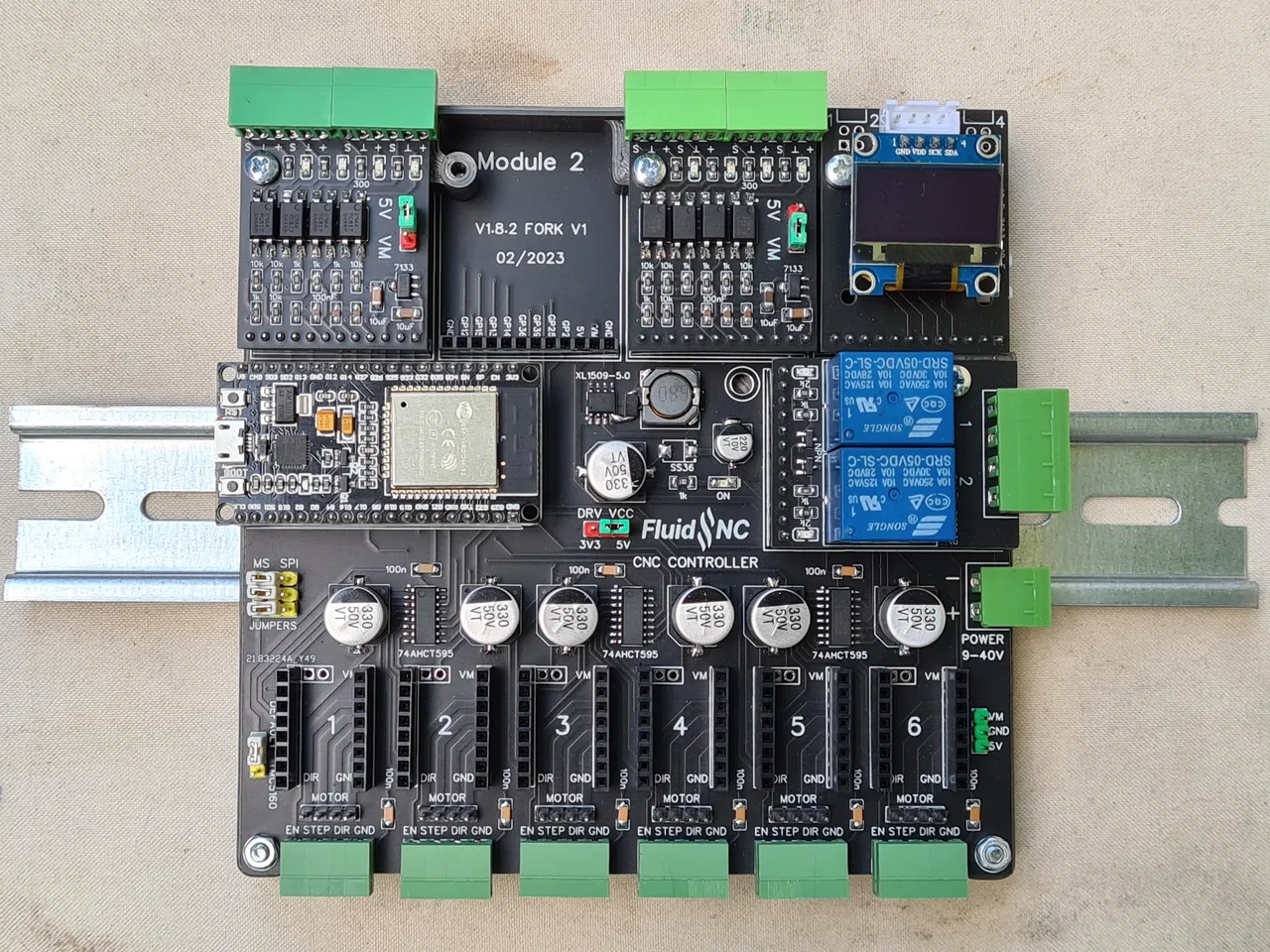 Fluidnc esp32. Din контроллер. Контроллер на din рейку. Fluidnc esp32 schematic.