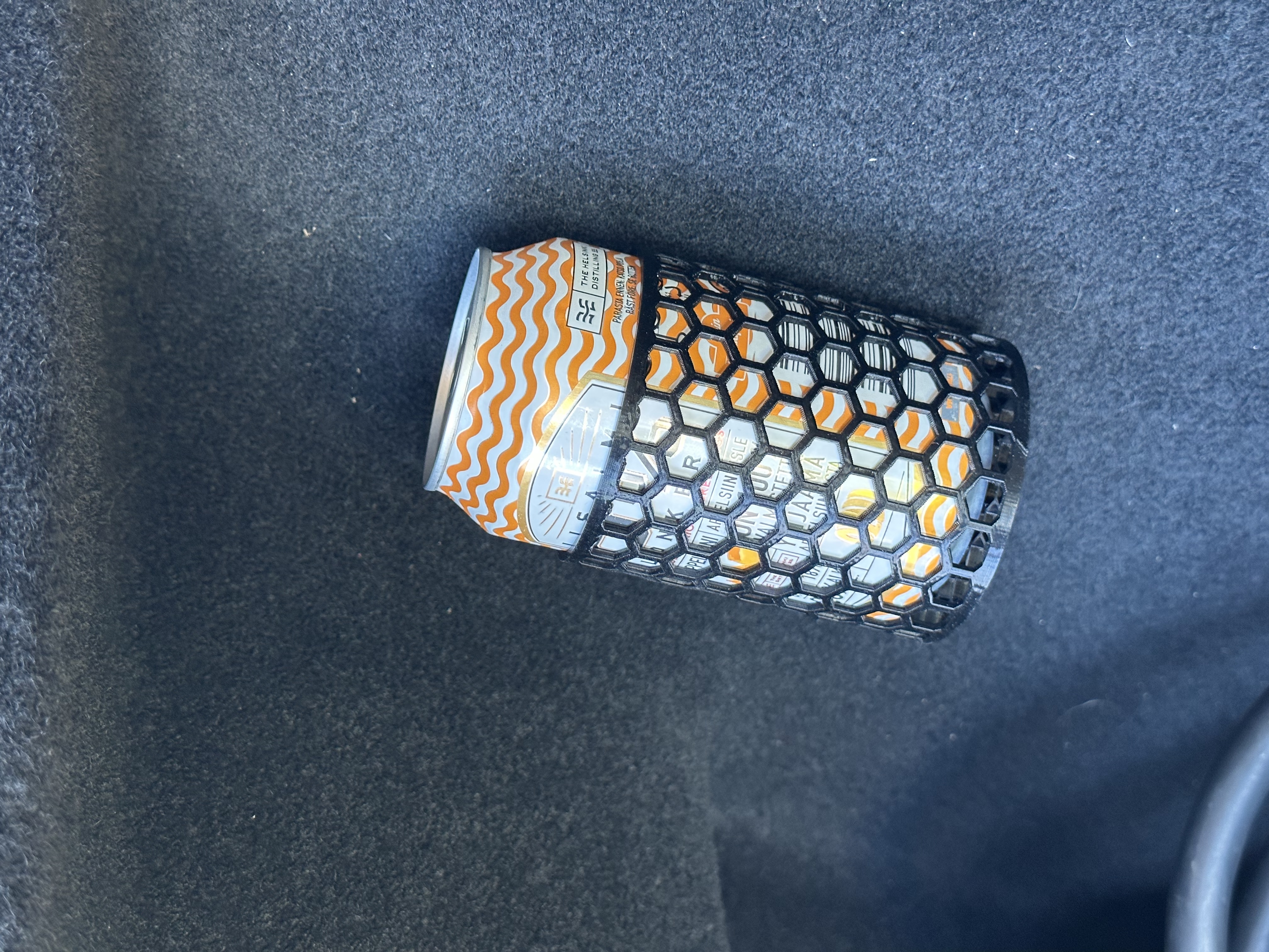 Can holder / sleeve with velcro spot