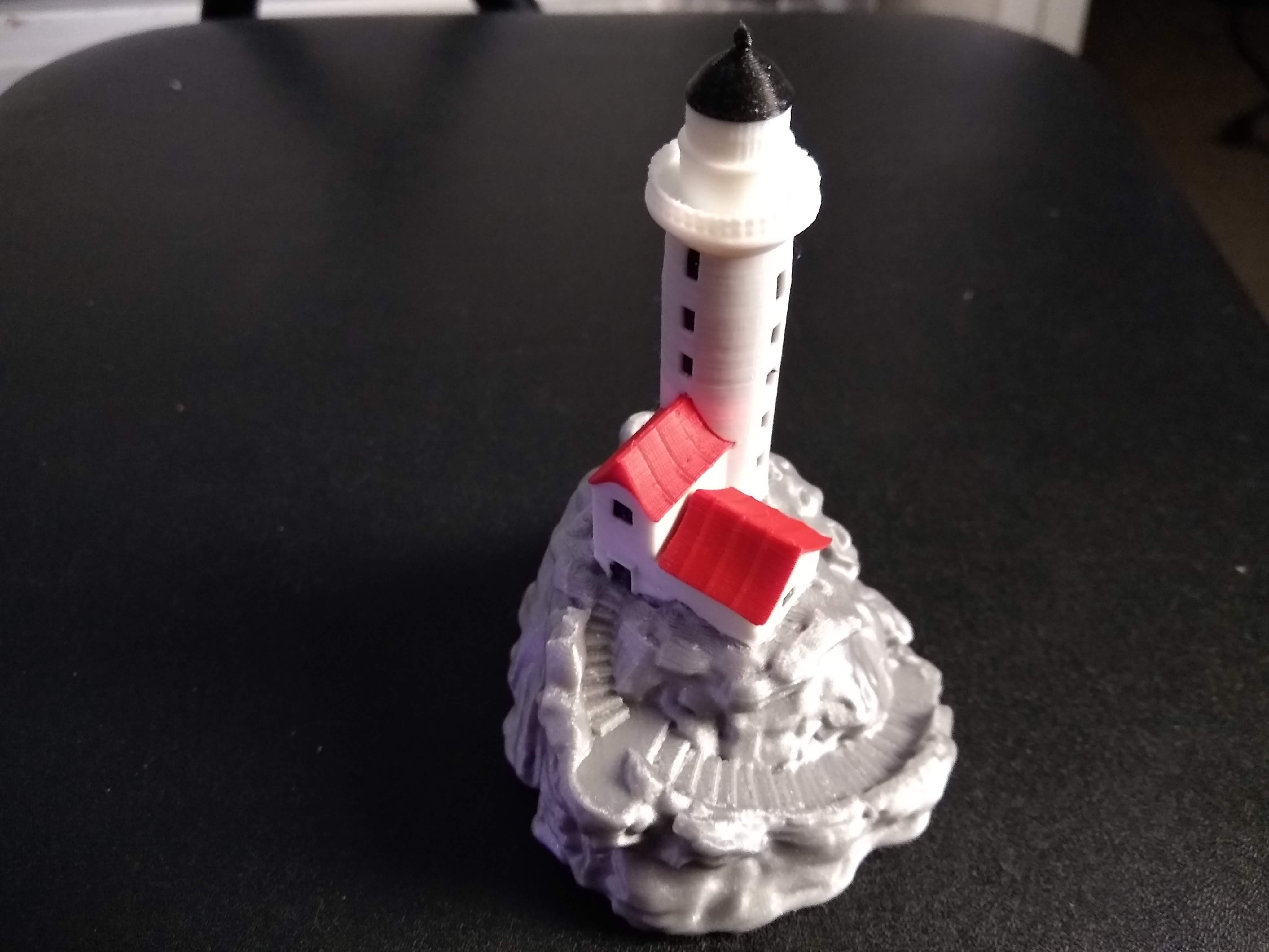 Lighthouse on a rock Multi-material Remix