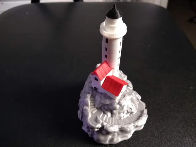 Lighthouse on a rock Multi-material Remix