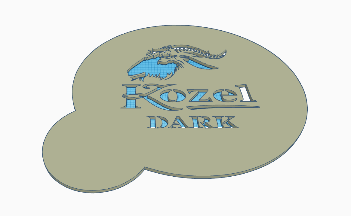 Miniatura 4 do modelo 3D Kozel Beer Stencil