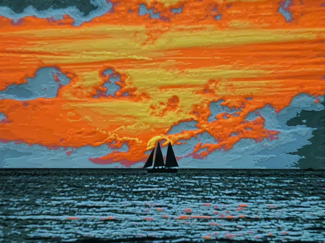 Sailboat at sunset