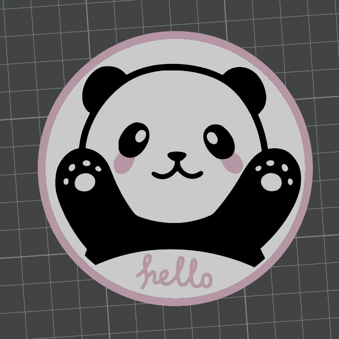 panda coastermulty color