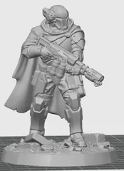 Oath Sword Bastion Knight kneeling with flamer
