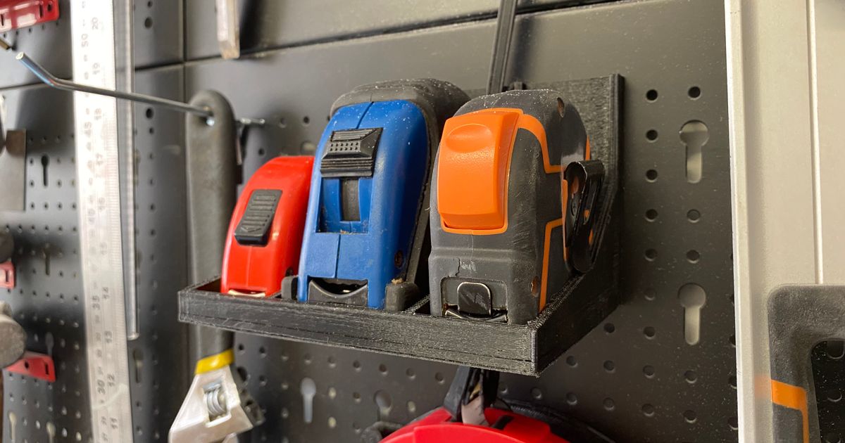 Tape Measure Pegboard Holder by Phoenix Consultants Download free STL
