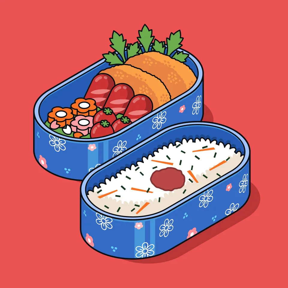 Kawaii Bento Box SVG Cut file by Creative Fabrica Crafts