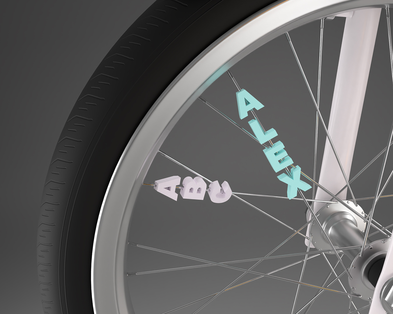 Bike Spoke Beads Letters