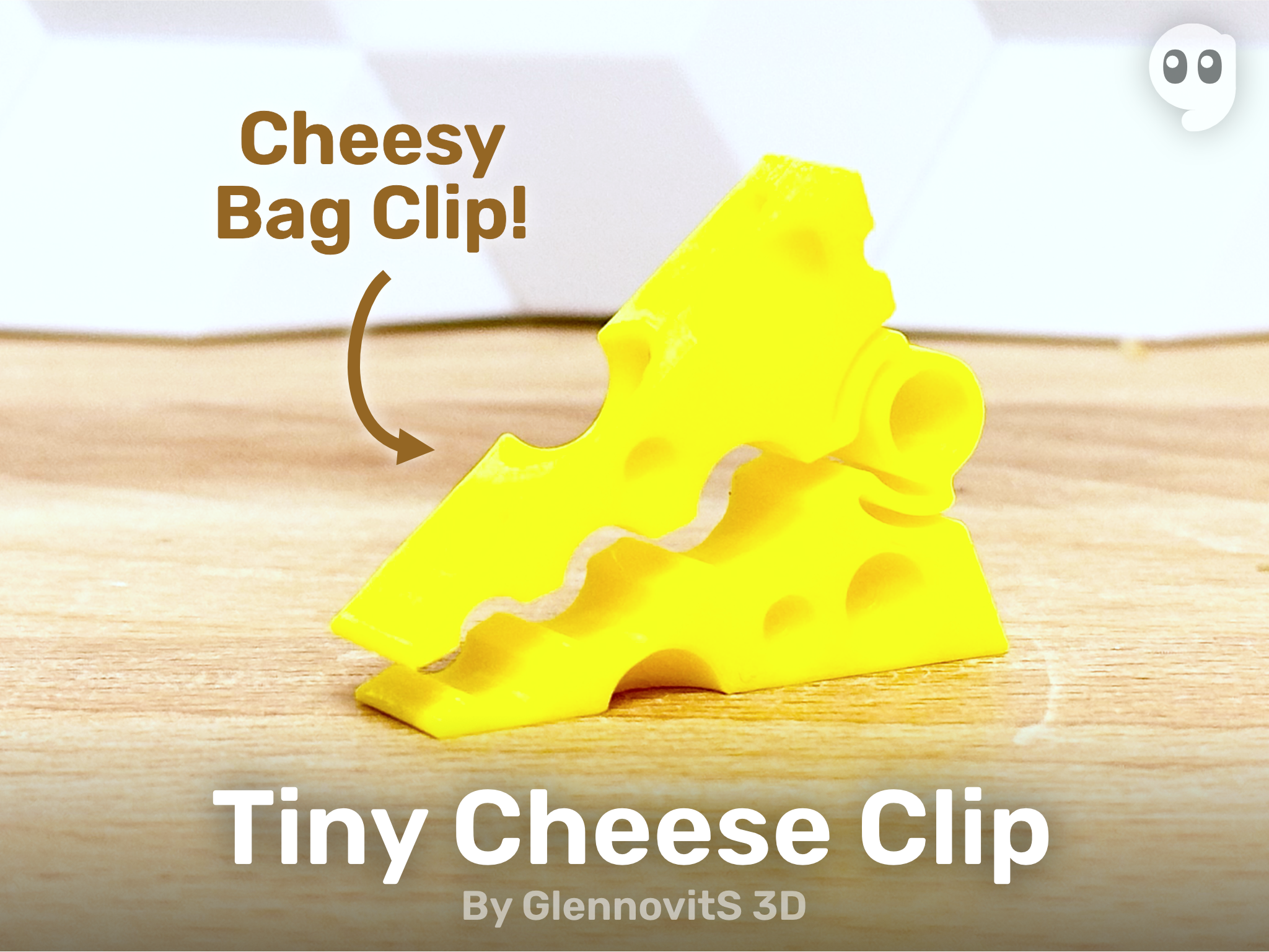 Tiny Cheese Clip (quick and cute bag clip for the kitchen)