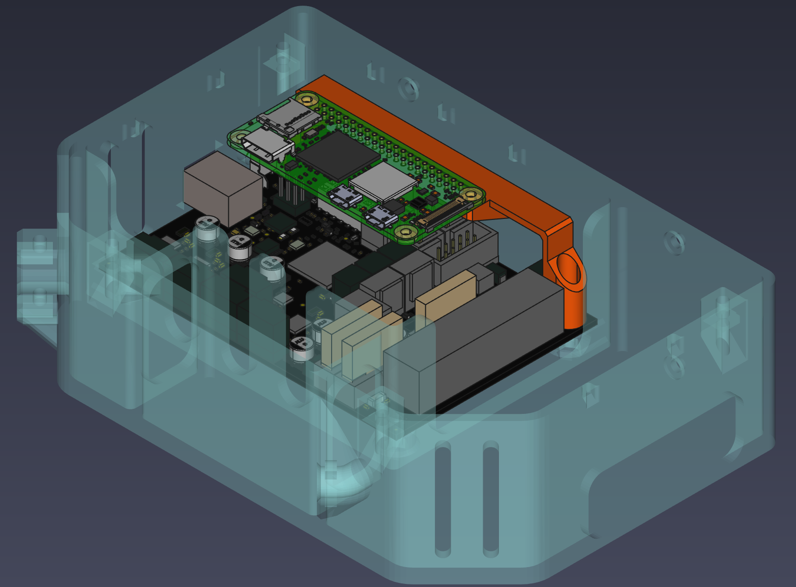 Raspberry Pi Zero/Zero 2W Mounting Bracket for Big Einsy Case