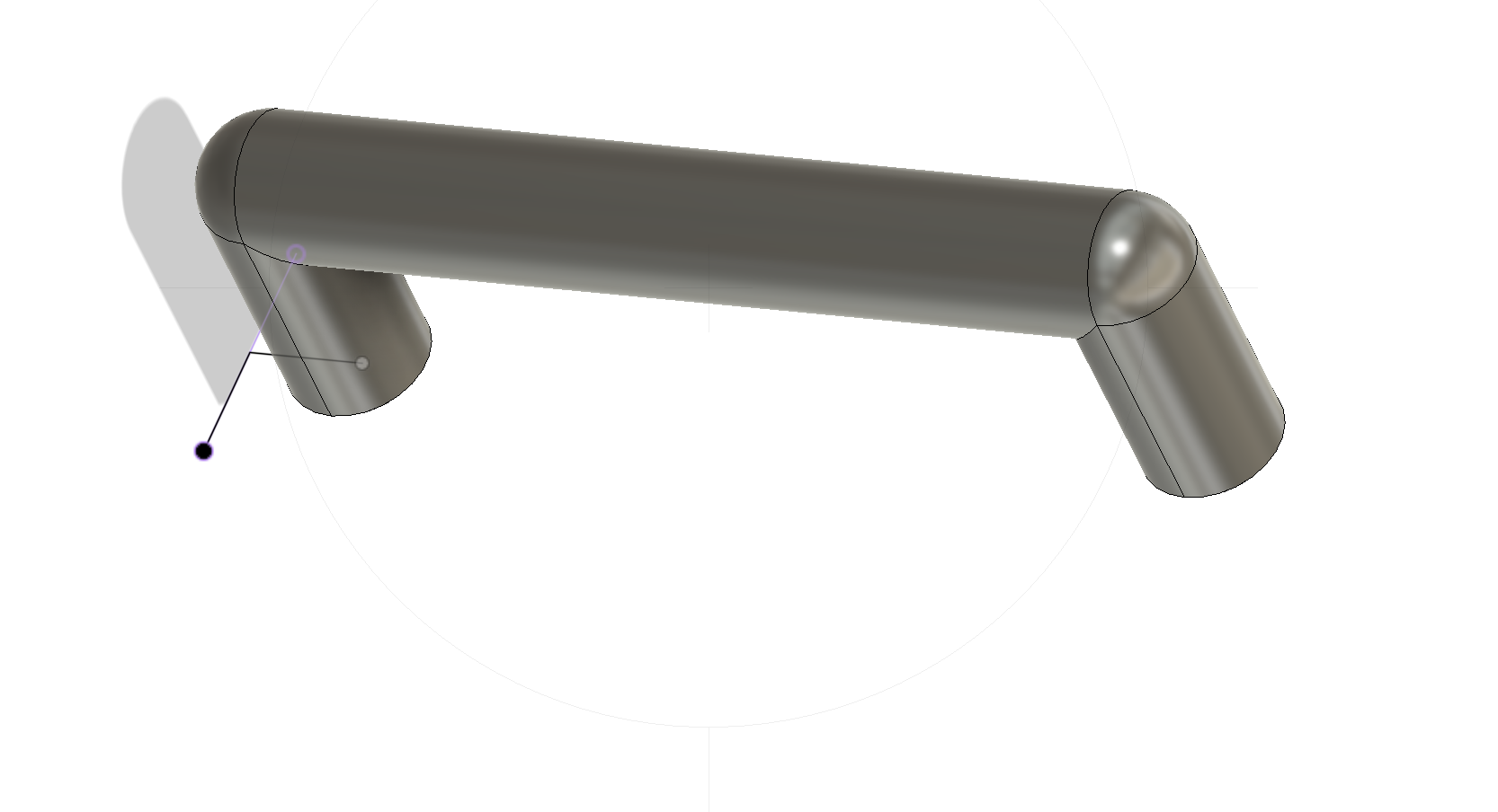Miniatura 2 do modelo 3D Simple Round Bar Pull Cabinet Handle