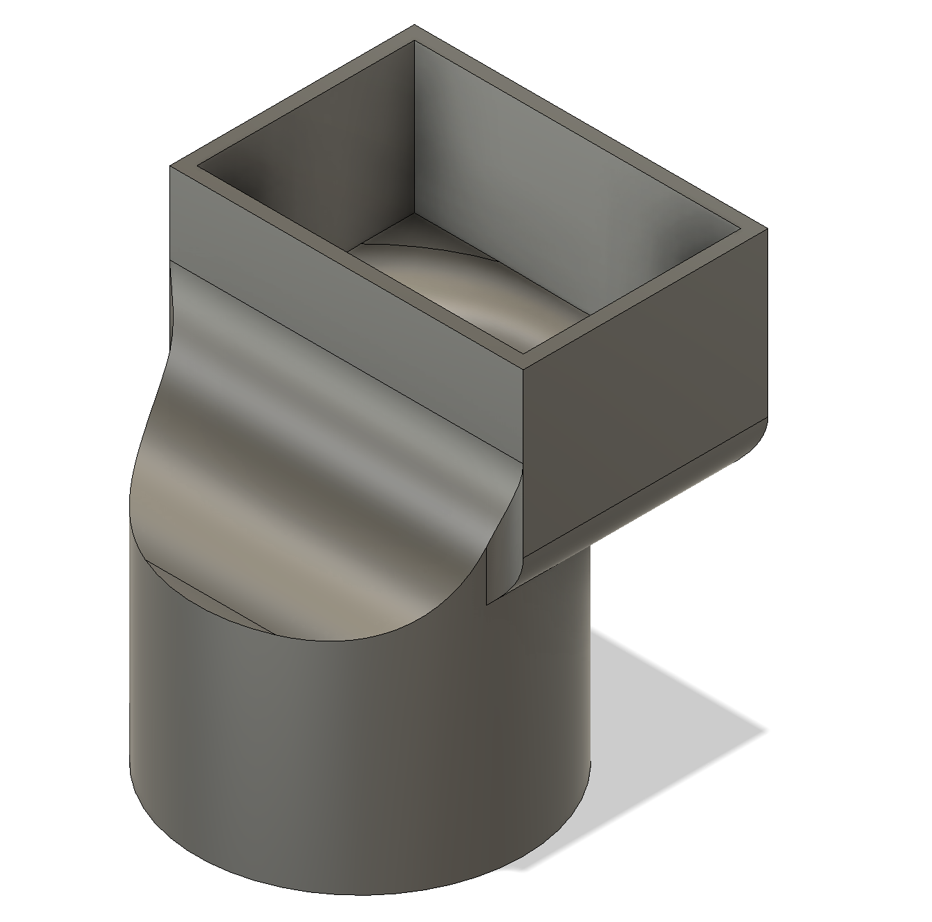 Rectangle Downspout Offset Adapter for PVC underground drain by Tinker