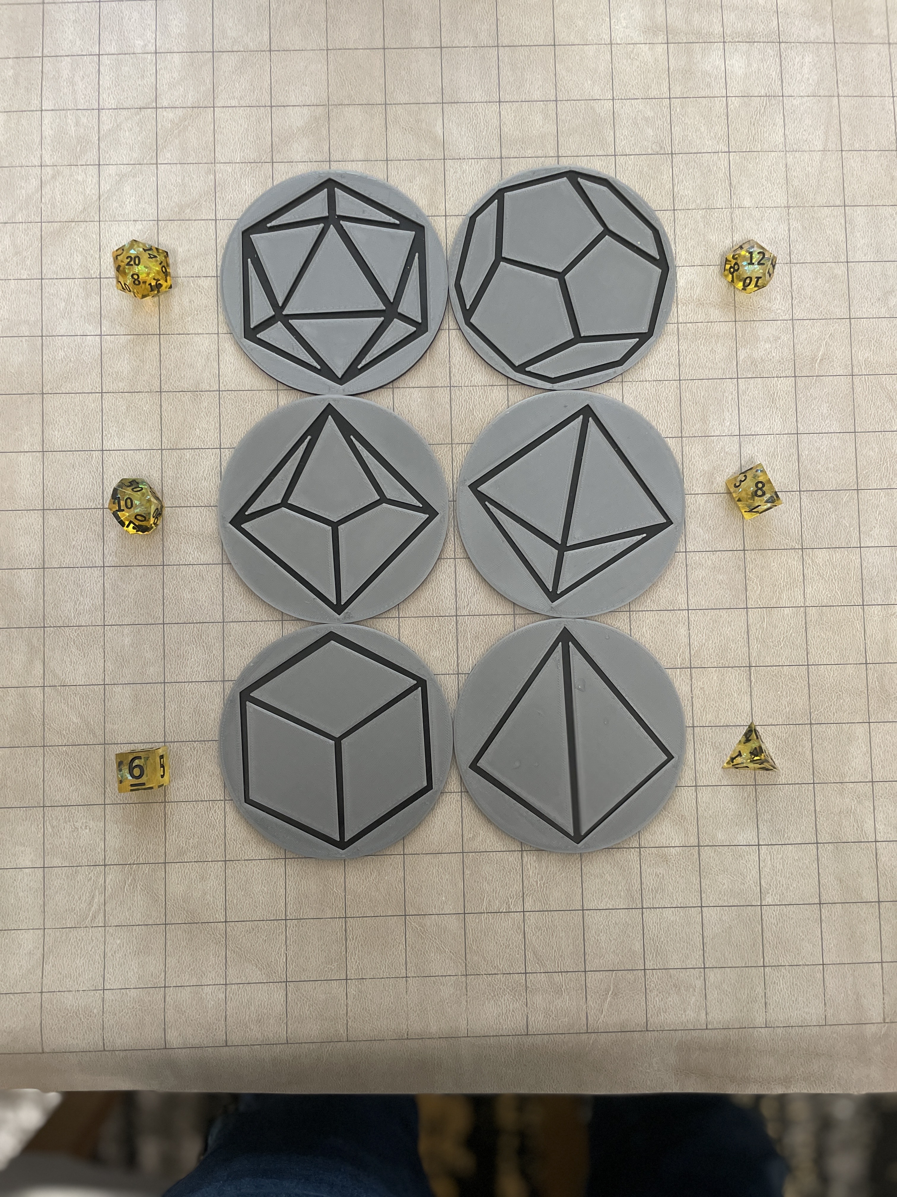 Polyhedral Dice Coaster Set — miniatura 3