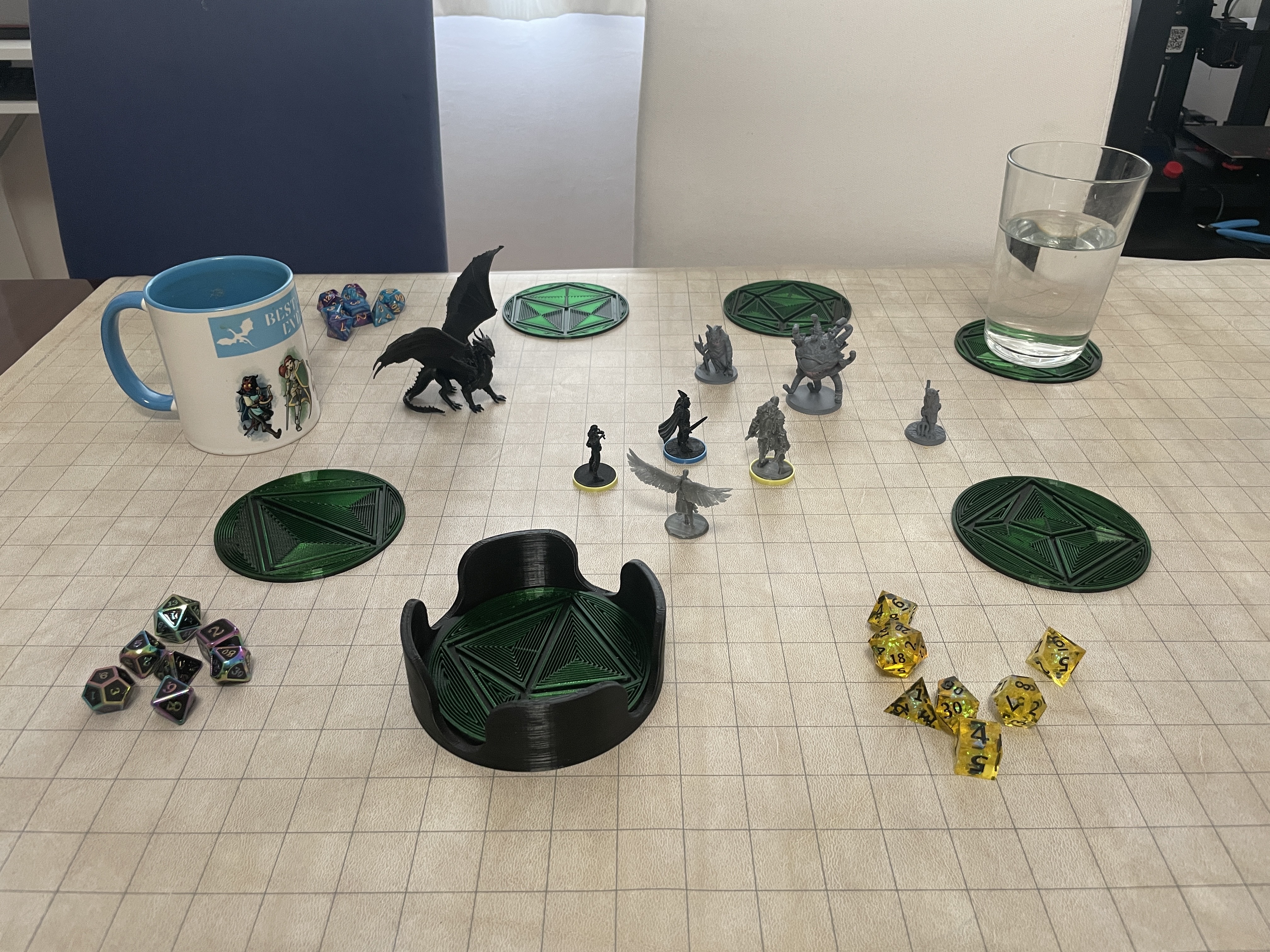 Polyhedral Dice Coaster Set — miniatura 2