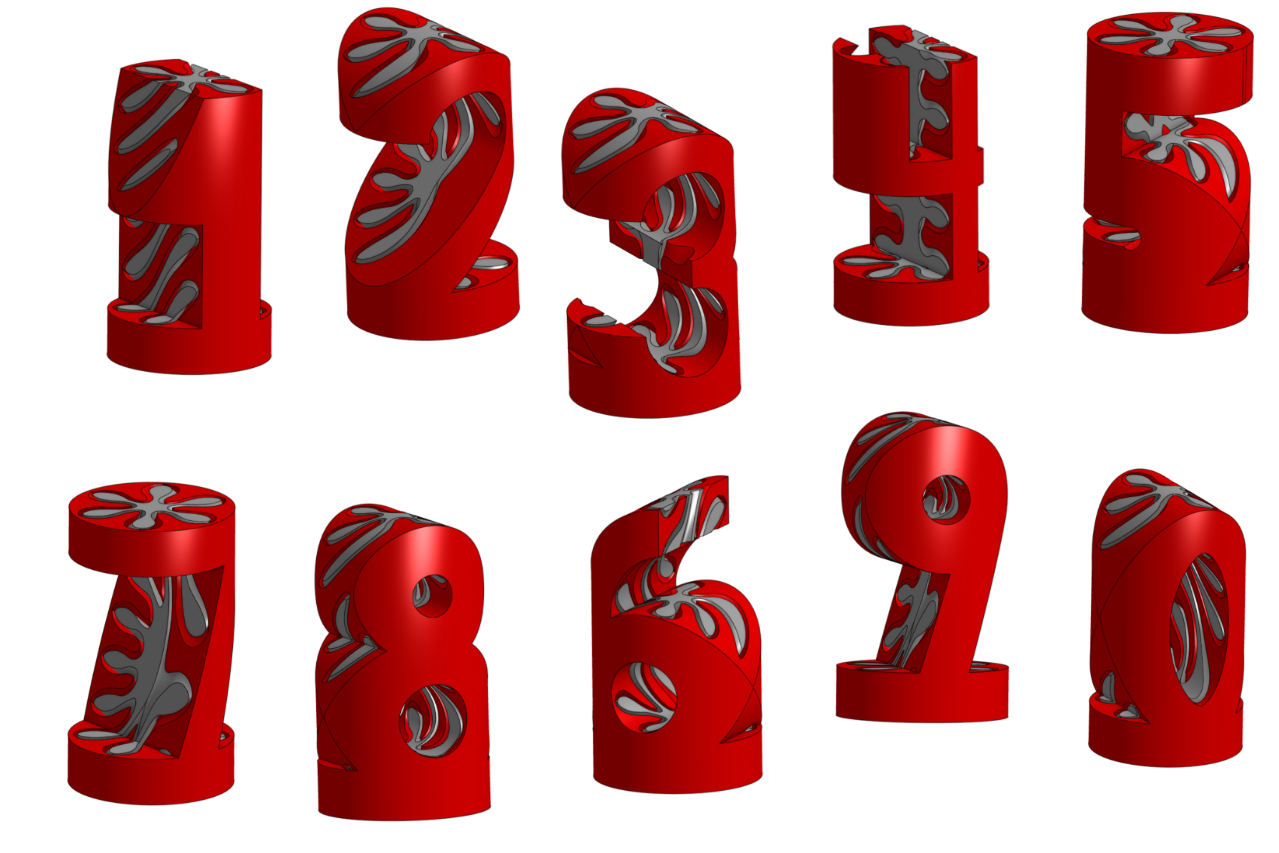 Number Spiral Fidgets