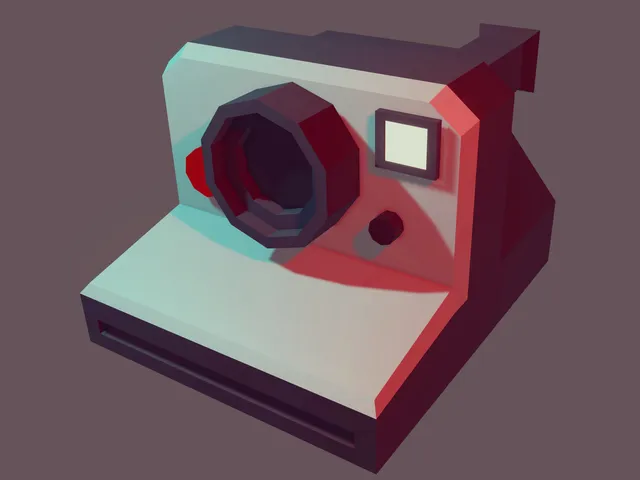 low poly poloroid