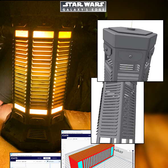 Star Wars Lamp: from Rise of the Resistance - Galaxys Edge