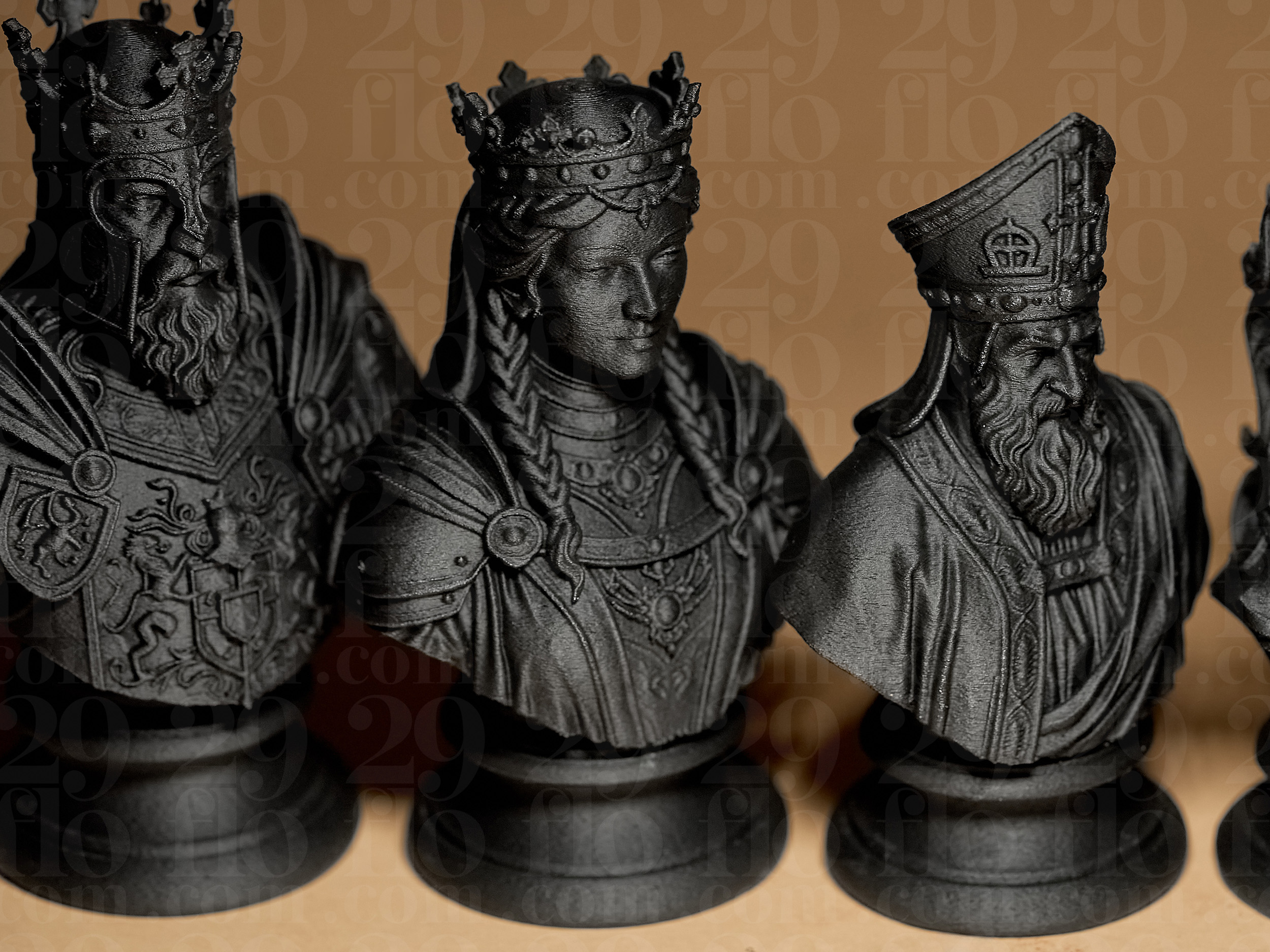 Miniatura 5 do modelo 3D Chess Set Medieval Stylized