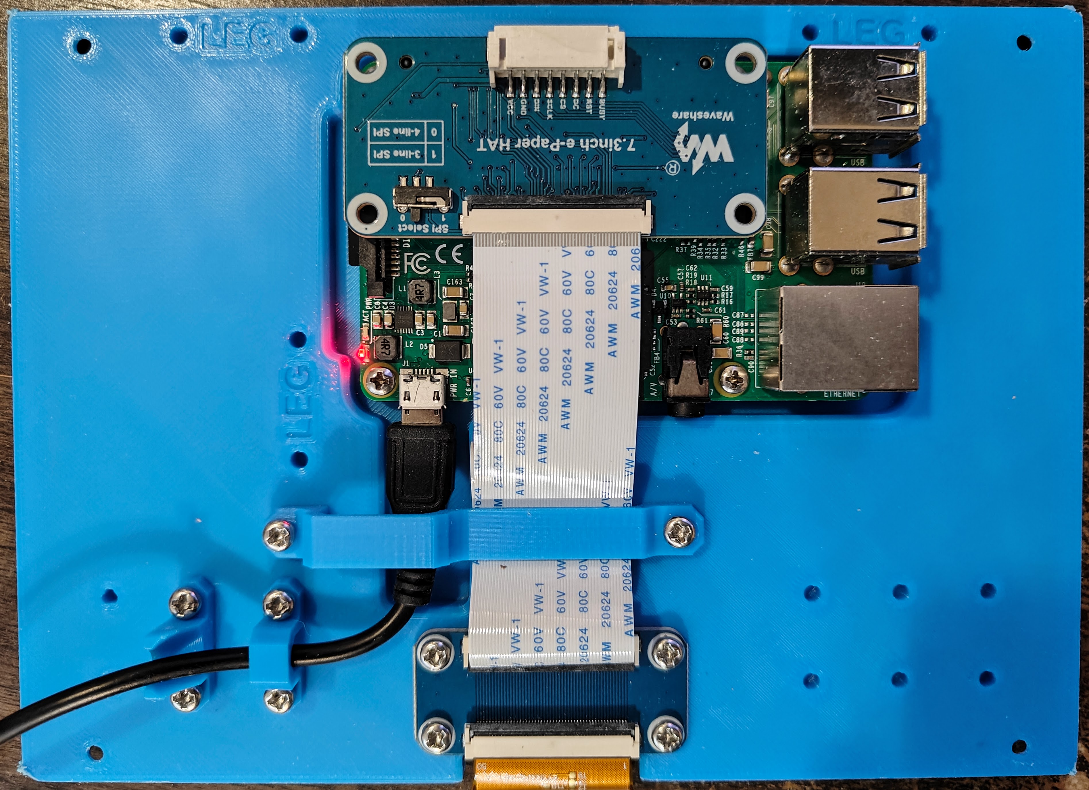 DIY Machines InkyPi Weather Display Back for  Raspberry Pi 3b  4b