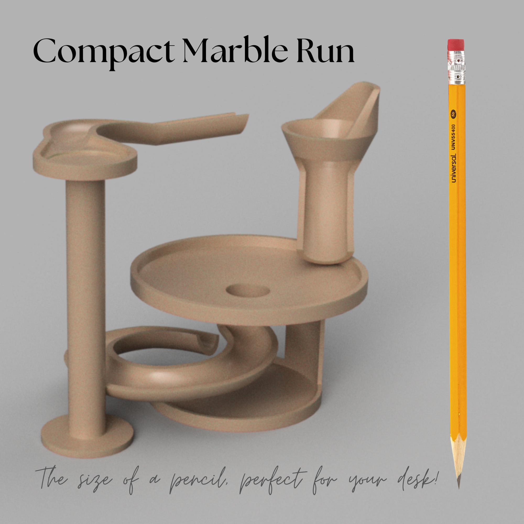 Compact Marble Run for your Desk