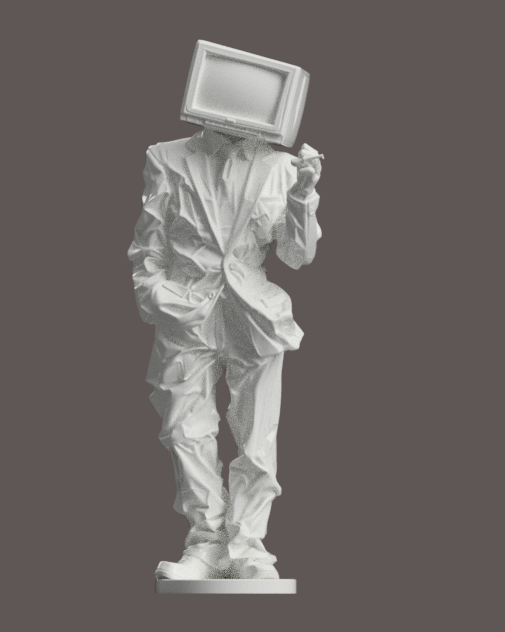 TV-Head Gentleman Sculpture